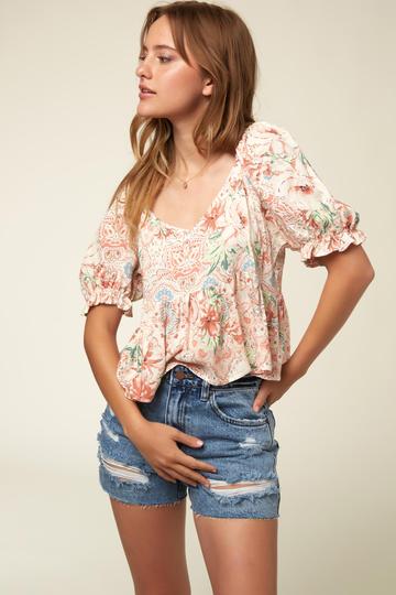 ISABEL FLORAL TOP (MULTI COLORED)