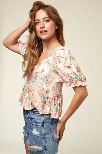 ISABEL FLORAL TOP (MULTI COLORED)