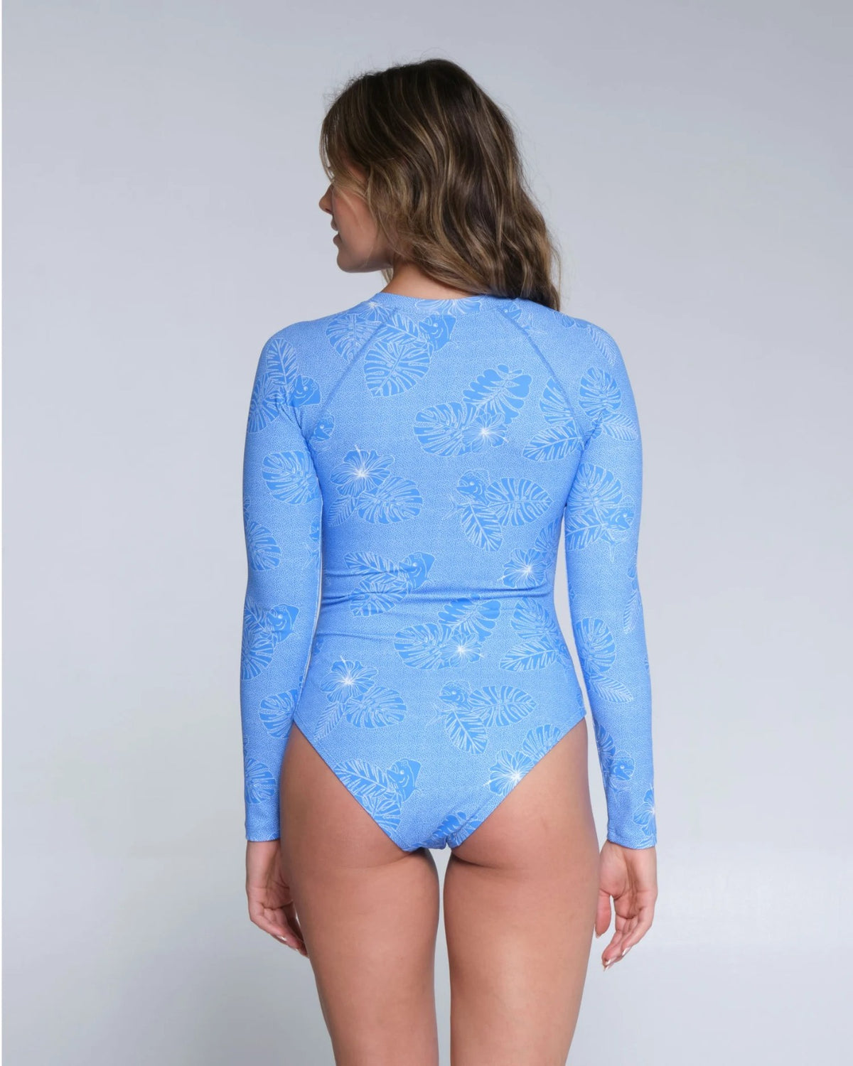 Women Surf Long Sleeve Swimsuit One-piece Blue Mint Lilac -  Canada