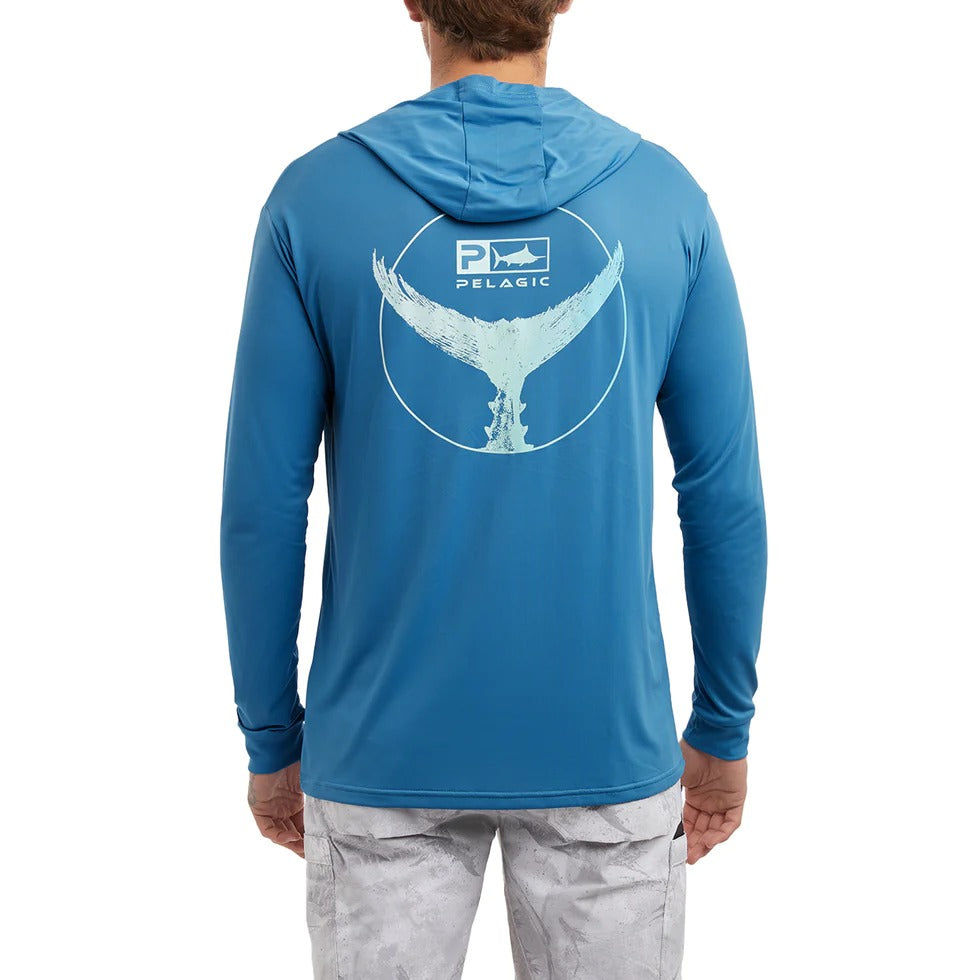 Aquatek Tails Up Hooded Fishing Shirt