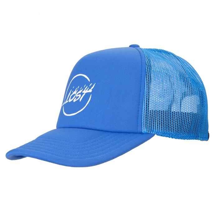 Ring of Fire Trucker Hat-Electric Blue