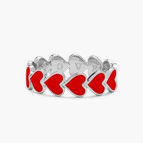 LOVE HEARTS BAND RING