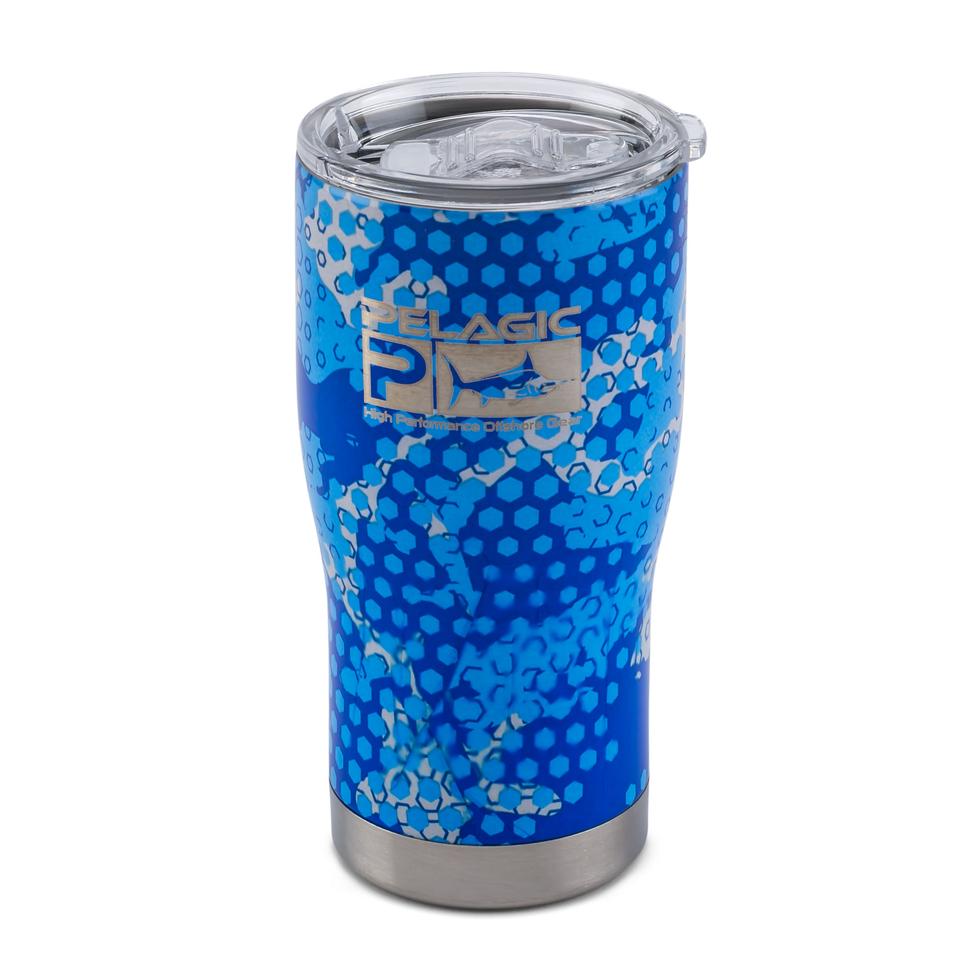20 OZ. Insulated Tumbler Cup (Blue Ambush Camo)