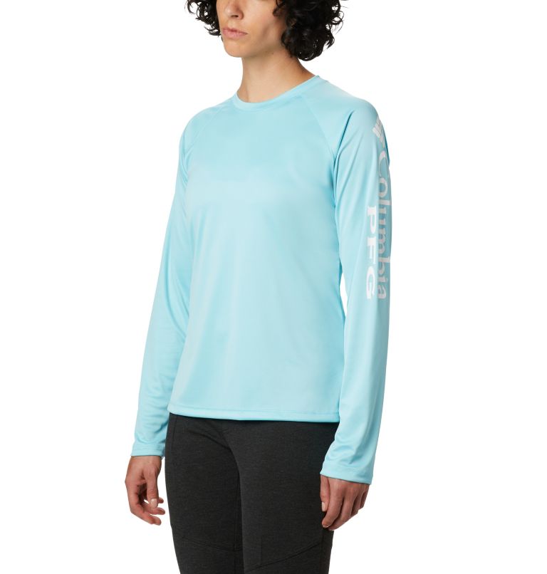 Women’s PFG Tidal Tee™ II Long Sleeve Shirt (Clear Blue w. Black logo)