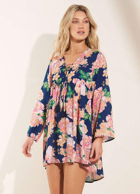 Maaji Peony Lotus Kimono (Blue)