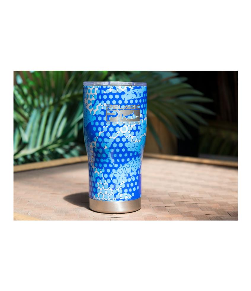 20 OZ. Insulated Tumbler Cup (Blue Ambush Camo)