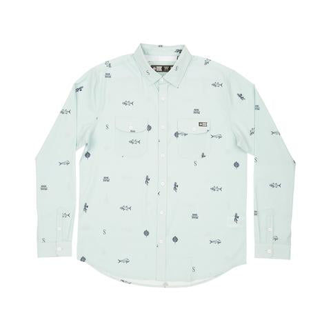 TOPWATER LIGHT BLUE L/S TECH WOVEN