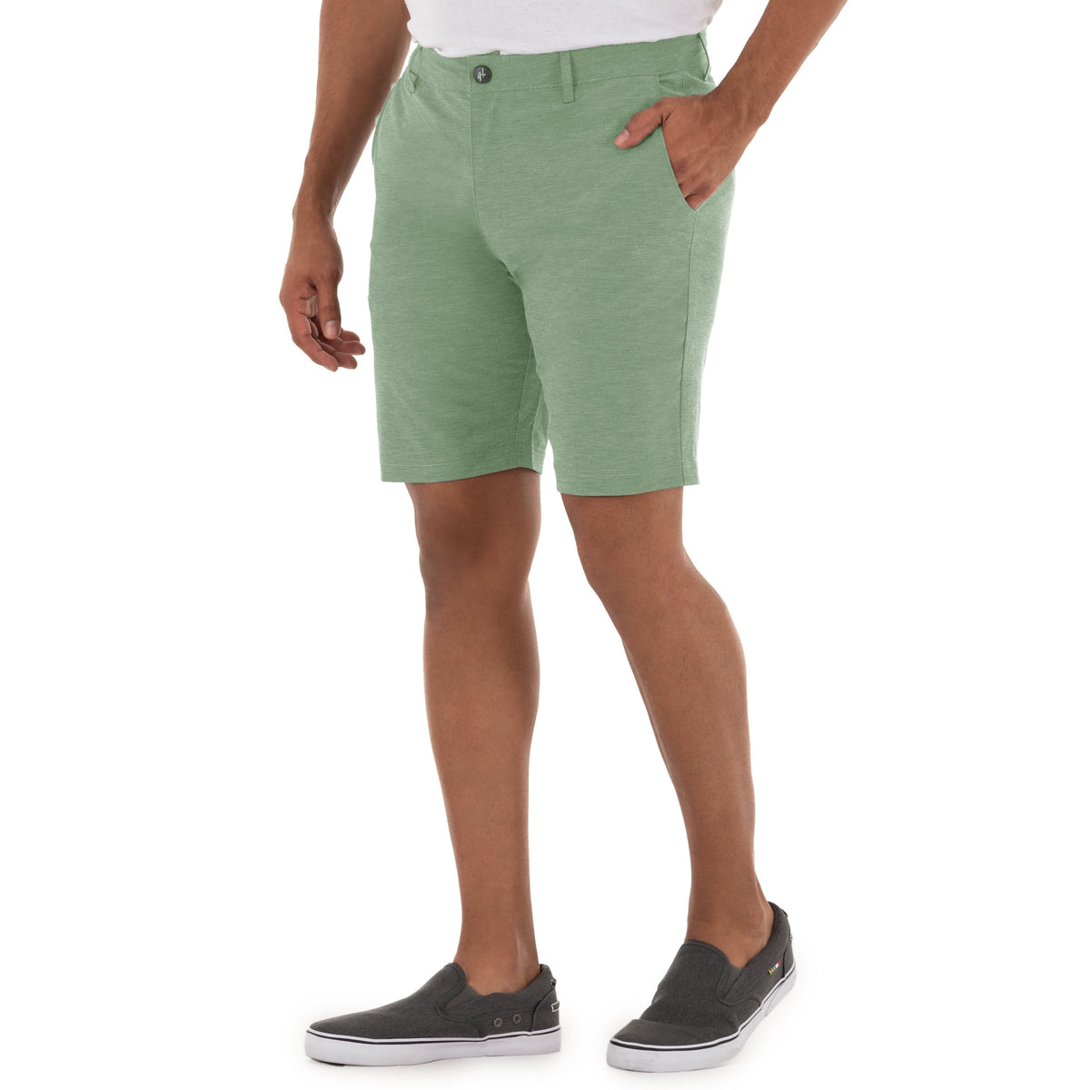 Men's 9" Hybrid Performance Green Walking Short