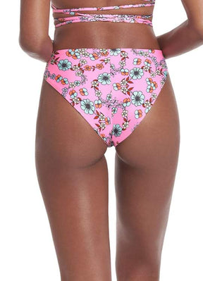 Maaji Shining Dahlia Sublimity Classic Bikini Bottom (Pink)