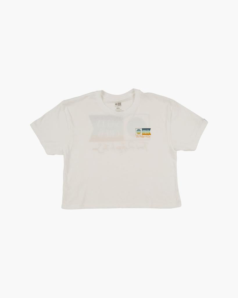 Alpha Gradient White Skimmer Tee