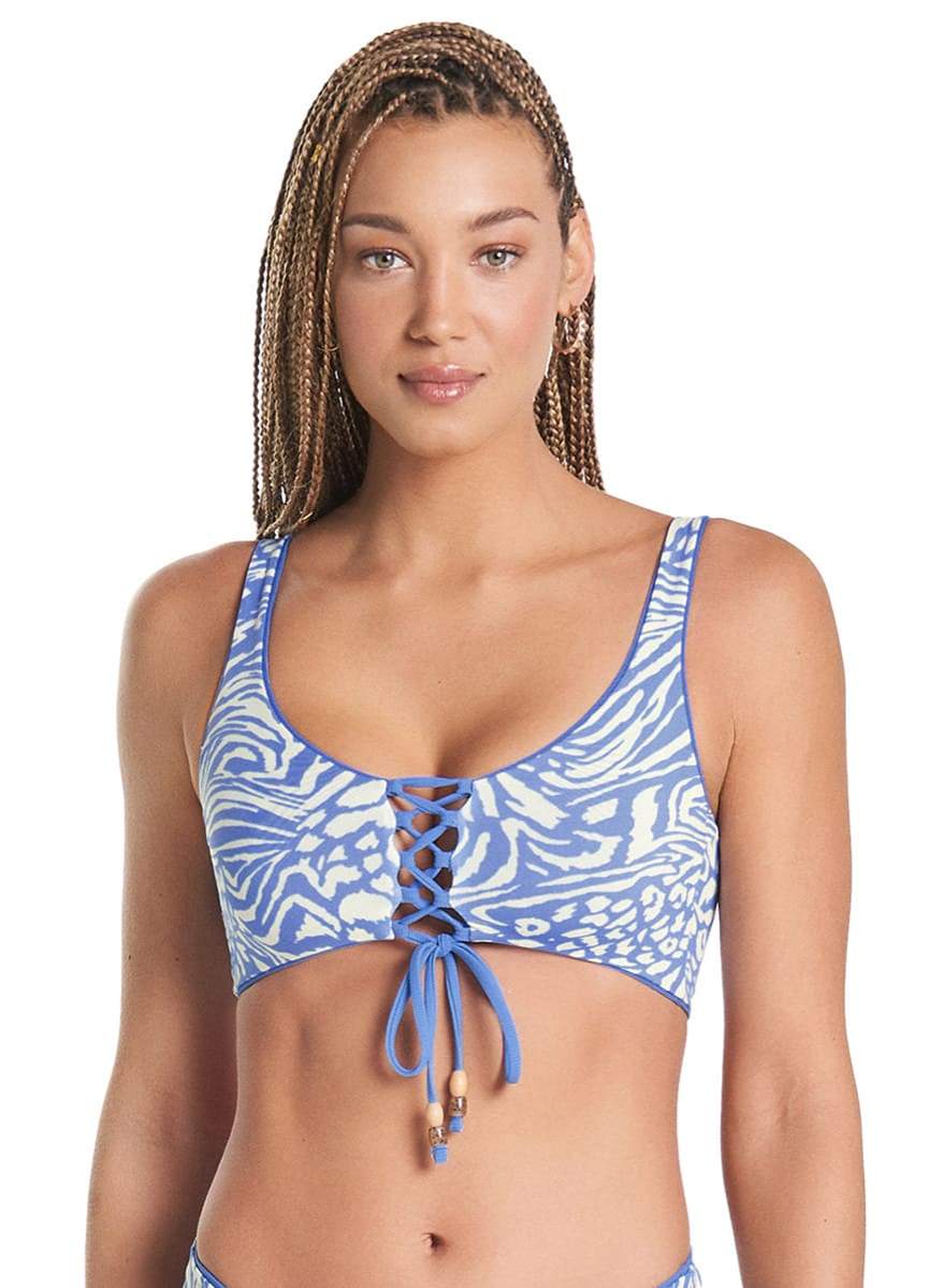 Blue Bell Danzel Lace Up Bralette Bikini Top