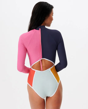 Heat Wave Long Sleeve One Piece Swimsuit