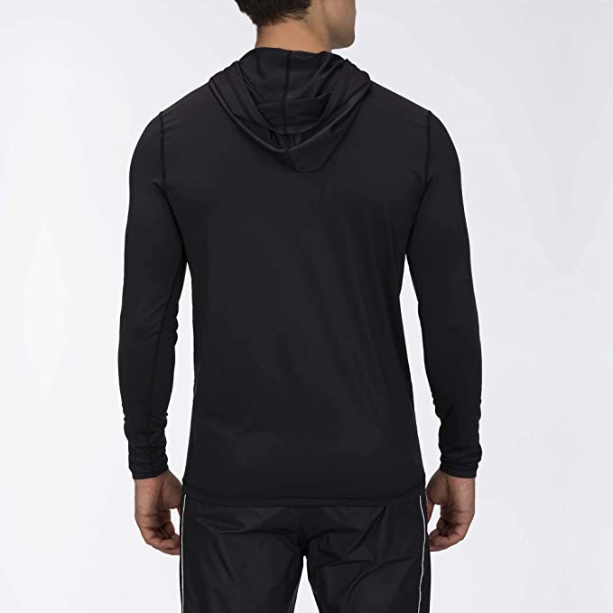 One & Only Long Sleeve Hoodie Rashguard Shirt (BLACK)