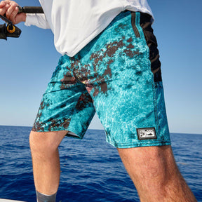 Ocean Master Fishing Shorts (Belize Camo Aqua)