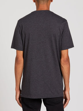 INFILLION SHORT SLEEVE TEE - HEATHER BLACK