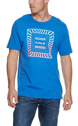 very Day Washed Wave Check T-shirt (Signal Blue)