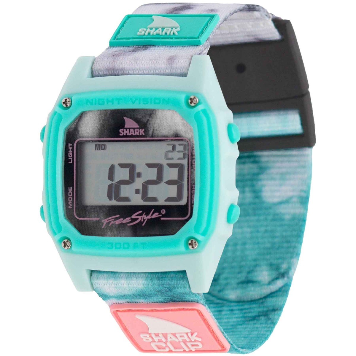 SHARK CLASSIC CLIP TIE DYE AQUA CLOUD