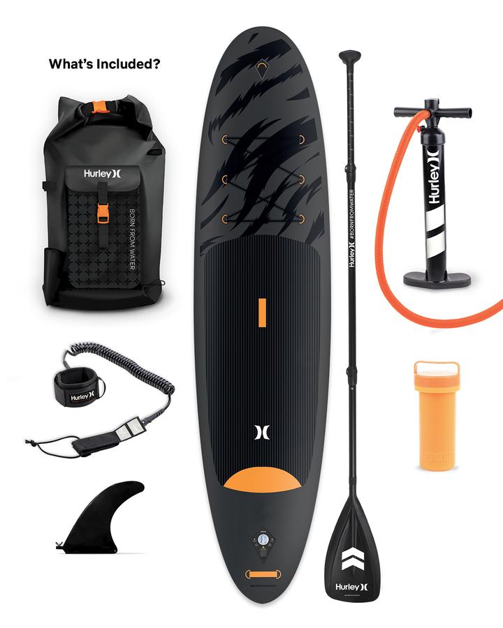 Hurley Advantage 10' Inflatable Stand Up Paddle Board (Black Tiger)