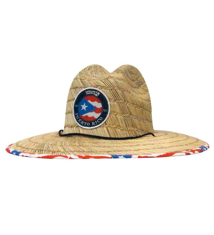 Hook & Tackle American Lifeguard | Fishing Stretch Fit | Straw Hat