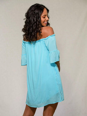 BOHO DRESS SAND (AQUA)