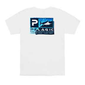 TORN ICON PREMIUM T-SHIRT (Blue Dorado/White)