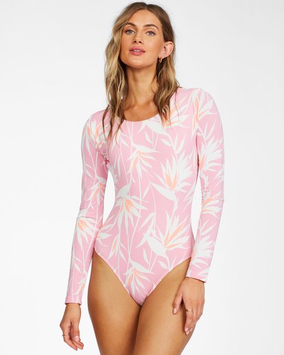 Another Paradise Long Sleeve Swimsuit (Pink Lady)