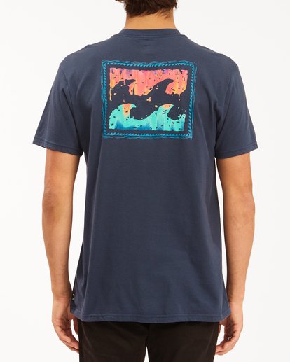 Crayon Wave Short Sleeve T-Shirt (Navy)