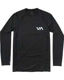 RVCA LONG SLEEVE RASHGUARD (Black)