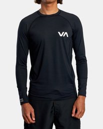 RVCA LONG SLEEVE RASHGUARD (Black)