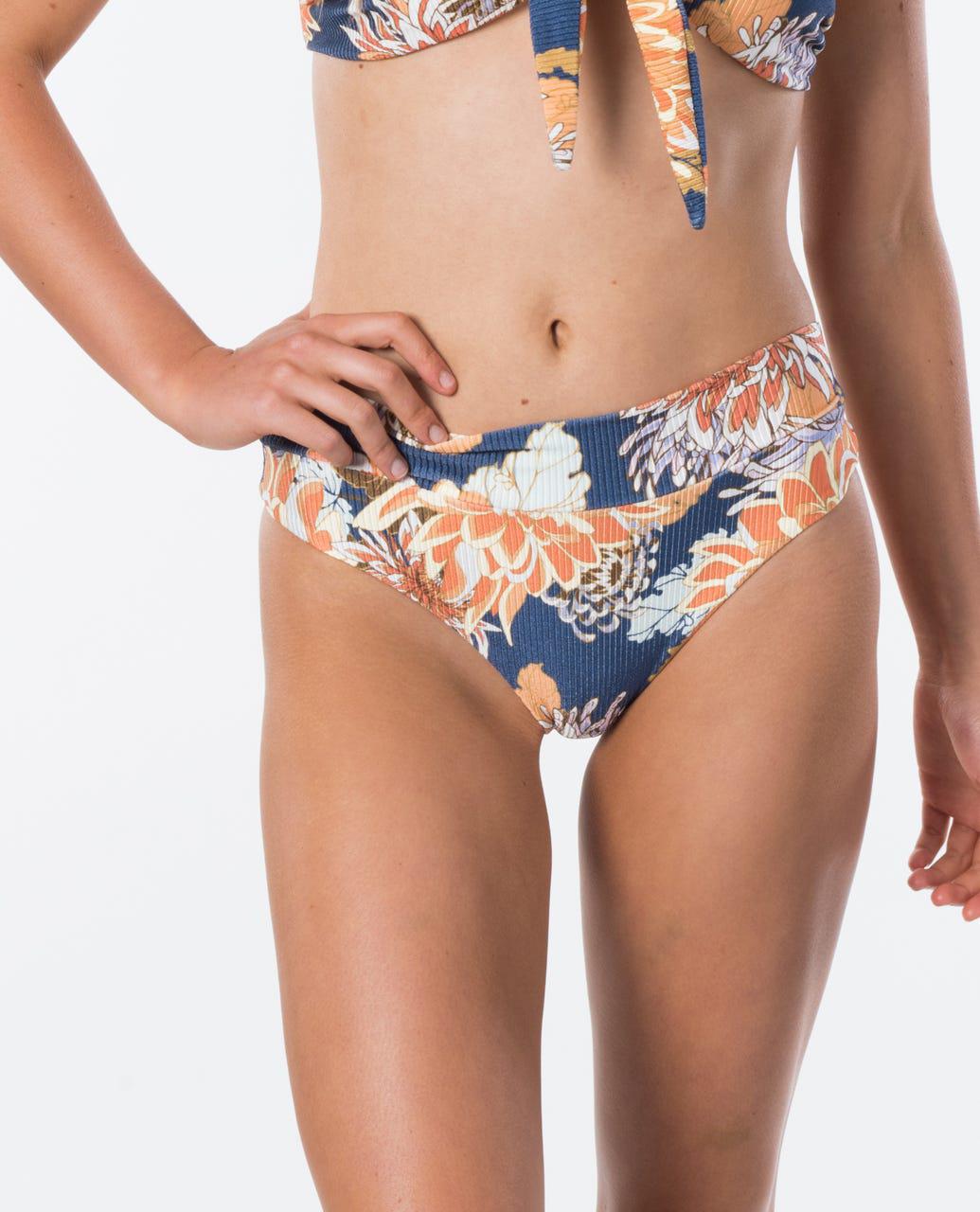Sunsetters Floral High Waisted Cheeky Coverage Bikini Pant