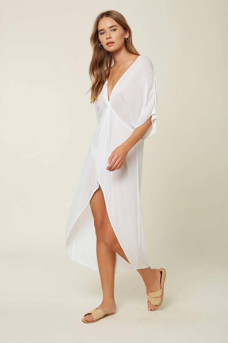 SALTWATER SOLIDS TWIST MIDI COVER-UP