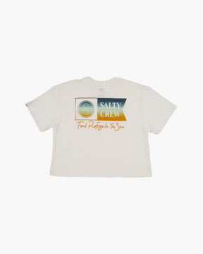 Alpha Gradient White Skimmer Tee