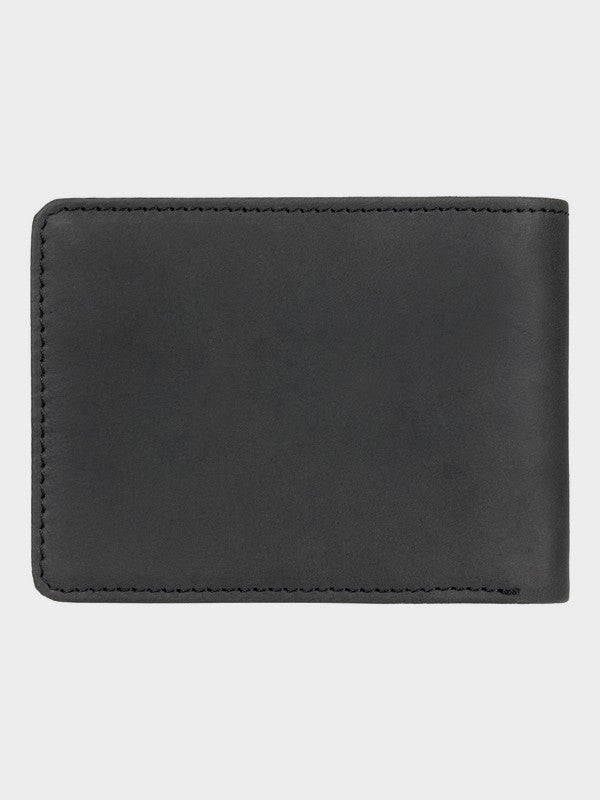 Mac Tri-Fold Leather Wallet (BLACK)