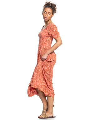Decade Of Dreams Printed Midi Dress (GINGER SPICE NEW DOTS)