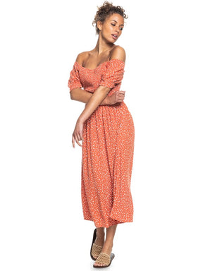 Decade Of Dreams Printed Midi Dress (GINGER SPICE NEW DOTS)