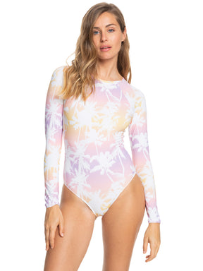 All Over Long Sleeve UPF 50 Back Zip One-Piece Swimsuit
