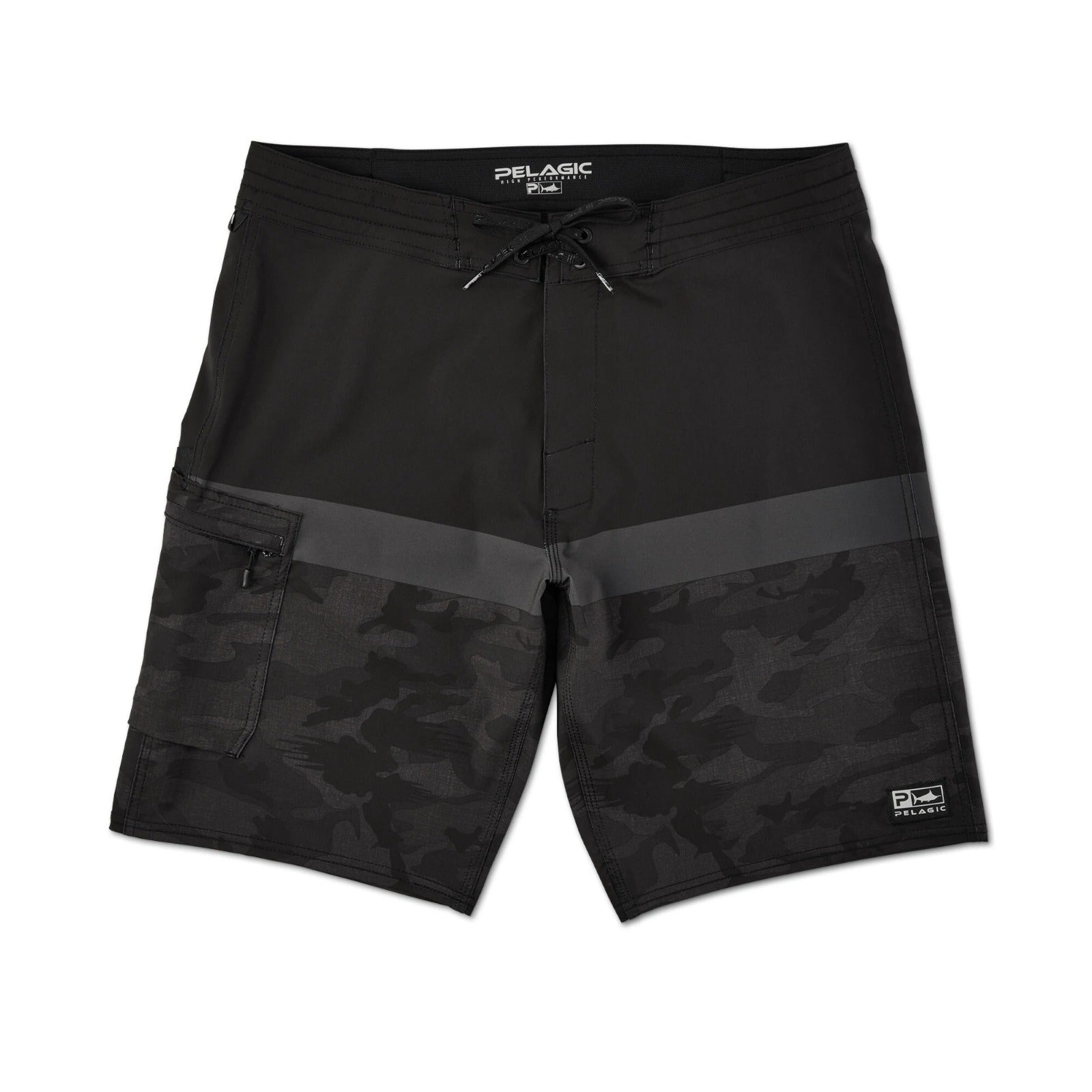 BLUE WATER CAMO FISHING SHORTS