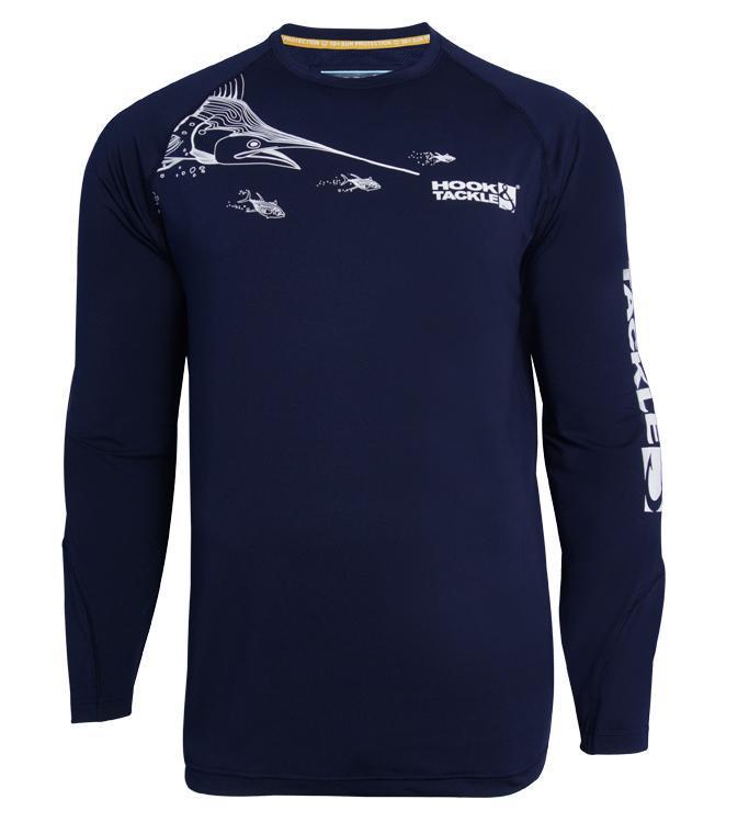 hook tackle fishing shirt vented UPF 50+ Mens Size Large 