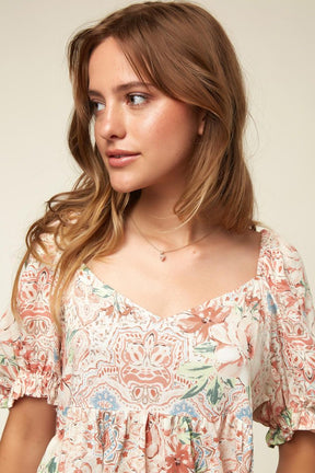 ISABEL FLORAL TOP (MULTI COLORED)