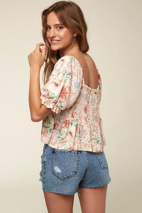 ISABEL FLORAL TOP (MULTI COLORED)