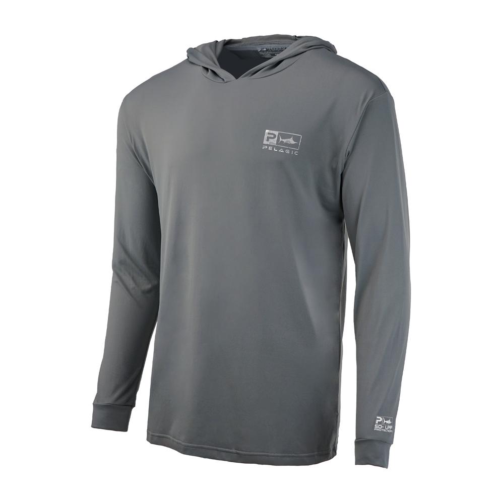 AQUATEK ICON HOODIE FISHING SHIRT (charcoal)